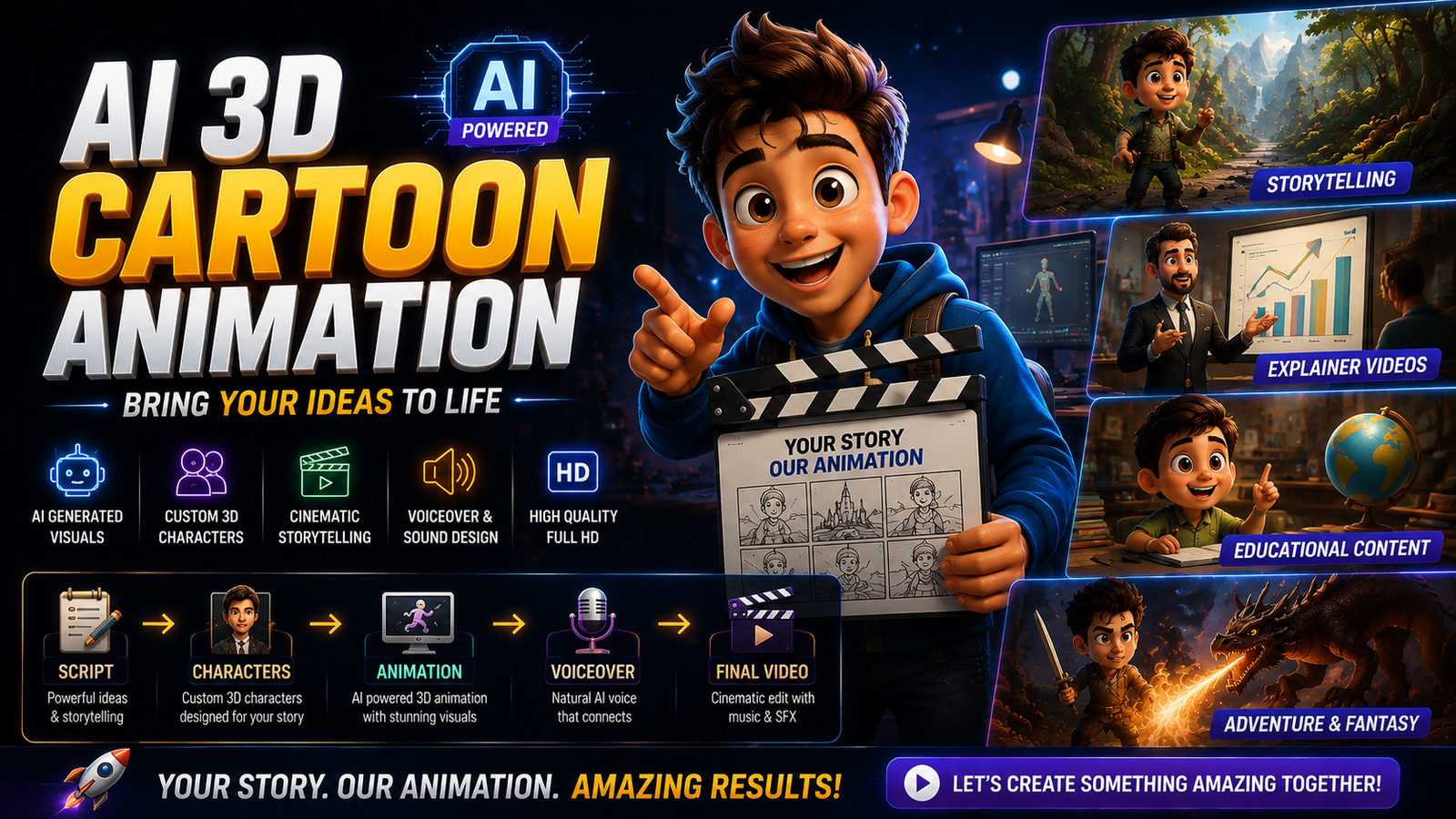 AI 3D Cartoon Animation